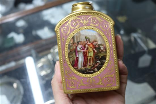 An early 20th century Vienna flask